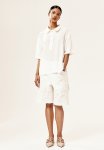 Sheer Cr Pe Polo Shirt - Cream