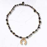 Multi Beaded Charm Necklace - Black Free