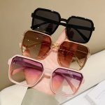 3PCS Chic Oversized Square Fashion Glasses For Men & Women - Anti-glare Fashionable Streetwear Shades For Travel & Outdoor Activ