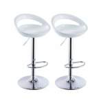 Smte Set Of 2 Modern Stylish Kitchen Breakfast Bar Stools White With Keychain