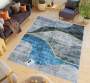 Smte 200CM By 150CM Modern 3D Design Area 45 Rug & Complementary Iywa Tieback With Keychain