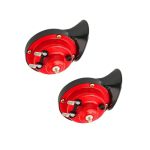 Fsturios 2PCS 300DB Super Loud Train Horns 12V Waterproof Air Electric Snail Horn Replacement Kit Universal Durable Raging Sound