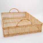 Vietnamese Rattan Basket Tray - Large 46 X 36 X 9CM