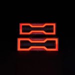 Toyota Land Cruiser 75 & 79 Series Bushdoof Blacked Out LED Tray Tail Lights Pair For