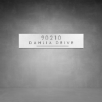 House Number D19 - 1500 X 375 Matt White Warm White