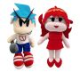 2PCS Friday Night Funkin Girlfriend & Boyfriend 25CM Plush Toys Dolls