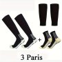 3 Pairs Of Men's Anti Odor & Sweat Absorption Knee-high Socks With Low-cut Socks & Leg Sleeves Comfy & Breathable Elastic Non-slip Sport Socks For Men's Outdoor Activities