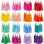 5PCS/PACK Rainbow Party Tassel Banner Dusty Rose Pink Kraft Brown Cream Paper Garland Streamer Wedding Baby Shower Birthday Outd