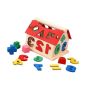 22 Piece Kids Number And Shapes Wooden Toy House