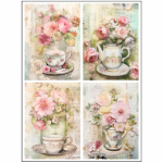 Tear Resistant Deco Print A6 Tea Party