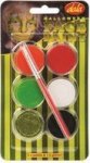 Dala Face Paint Kit - Halloween 6 X 10ML - 5 Colours 1 Glitter & Brush