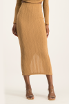Kyrah Midi Skirt - Latte - XS