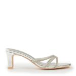 Silver Slip-on Heels