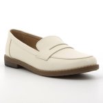 Tysan Loafer With Saddle - Ivory - 9