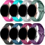 8 Packs Bands For Samsung Galaxy Watch 4 Band watch 5 Band For Watch 3 ACTIVE 2 Watch Bands 20MM Soft Silicone Sport Strap Repla