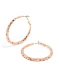Goldair Gold Pink & Orange Enamel Dotted Large Thin Hoop Earrings