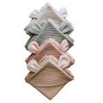 Hooded Towel - Waffle Weave - Burnt Orange