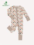 Bambo O Fiber Comfy Long Sleeve Jumpsuit With Foldable Foot Cover Zipper Design Baby Romper For Baby Boys And Girls