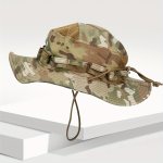 Camo Boonie Hat - Breathable & Sun-protective With Wide Brim For Hiking Fishing Hunting Durable Polyester Blend Hand Washable