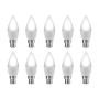 B22 5W LED Candle Light Bulbs Warm White 3000K - 10 Pack