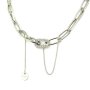 Women's Silver-tone Stainless Steel Choker Necklace