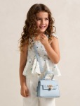 Adelaide Girls Shirred Peplum Top - 10-12 Yrs Bluebell Spot