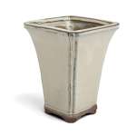 Assorted Glazed Cascade Pots 16 X 16 X 19CM - Ivory Squared 15 X 15 X 18CM