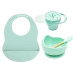 4AKID Silicone Baby Feeding Set 4PC - Mint Green