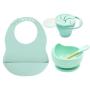 4AKID Silicone Baby Feeding Set 4PC - Mint Green