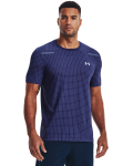 Men's Ua Seamless Grid Short Sleeve - Sonar Blue Md
