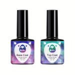 Gel Nail Polish Base Coat And Top Coat Set No-wipe Gel Finish Alcohol-free Formula Long-lasting Shine Matte And Glossy Options S