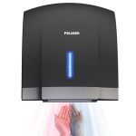 Polasen Hand Dryer Commercial Black 110V Automatic Compact High Speed Air Wiper Dryer Ada Compliant For Industry Business Restro