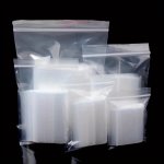 100PCS Thick Transparent Zipper Storage Bags - Heavy-duty Plastic Jewelry Packaging Foldable Polyethylene Bags For Food Packagin