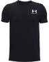 Boys' Ua Sportstyle Left Chest Short Sleeve - Black / Ysm