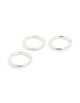 Waterproof Stainless Steel Band Stacking Rings 3-PACK - M l