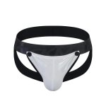 Jockmail Detachable Iridescent Pouch Jockstrap - White