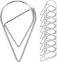 10PCS Silver Waterdrop Paper Clips Metal Bookmarks Decorative Clips