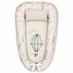 An Air Balloon Sage Green And Beige Baby Nest Pod Newborn Lounger