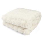 Ivory Faux Fur Throw 240X260CM