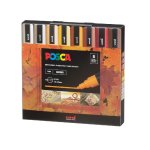 Uni Posca PC5M 1.8MM-2.5MM Warm Bullet SET8