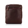 Tuscany Enzo Top Zip Gusset Crossbody Brown