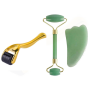 Jade Roller Gua Sha & Titanium Derma Roller 0.5MM