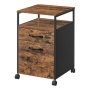 Rolling File Office Cabinet On Wheels 2 Drawers