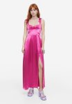 Tie-strap Corset Dress - Cerise