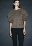 Shimmering Rib-knit Jumper - Gold-coloured