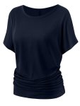 Solid Color Crew Neck Ruched T-Shirt Casual Short Sleeve T-Shirt For Spring & Summer Women's Clothing