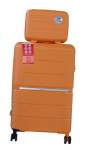 Smte Unbreakable Travel Luggage 2 Piece Suitcases Spinner 28 Orange With Keychain