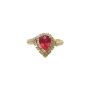 Exquisite Ruby Ring With Vintage Teardrop Design