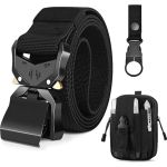 Tactical Belt For Men And Women With Quick-release Buckle - Molle Pouch And Clip