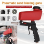 90PSI Adjustable Sandblasting Gun Portable Gravity Pneumatic Adjustable Small Air Blasting Derusting Sandblasting